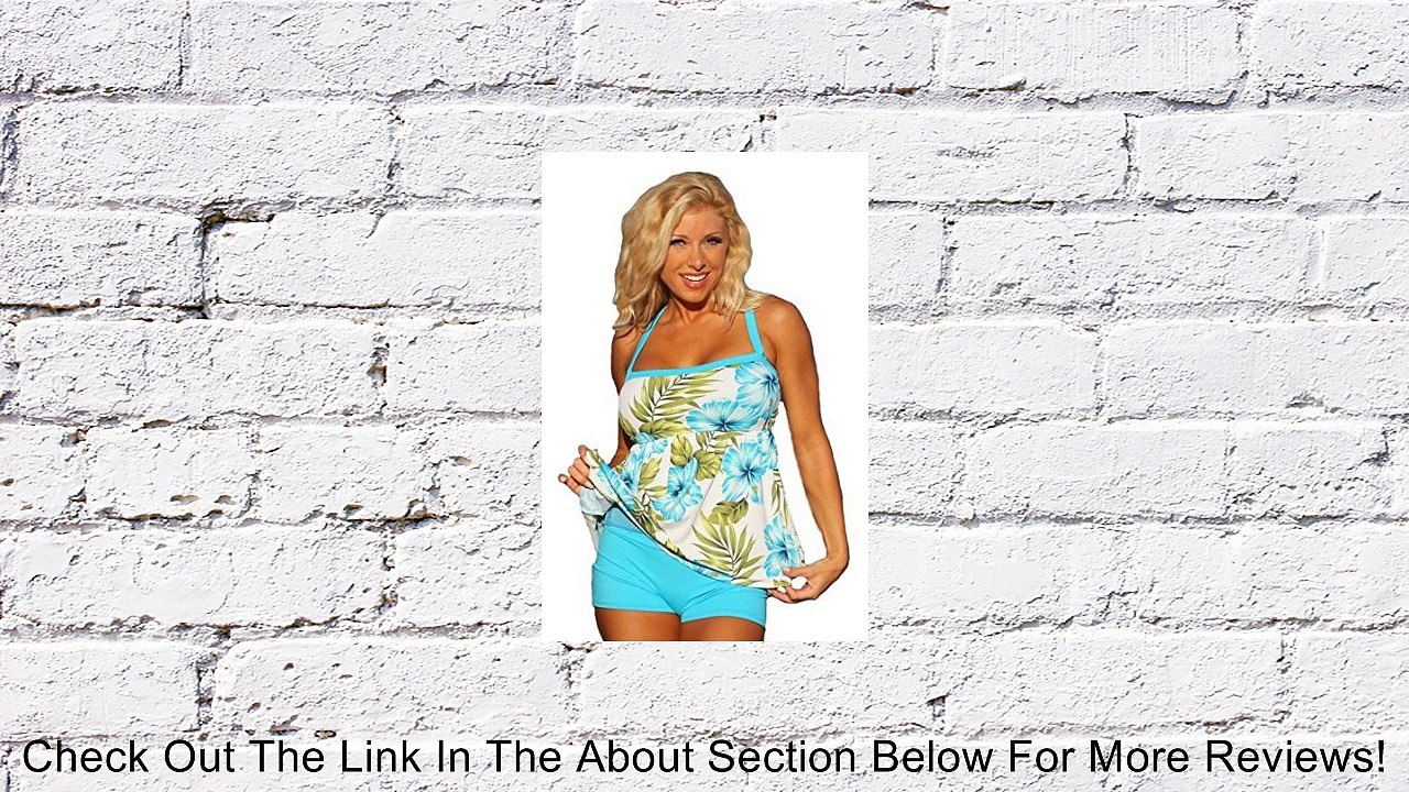 UjENA Maui Island Tankini Plus Swim Dress with Boy Short Bottom Review