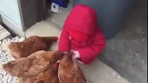 Babies Seeing Chickens For First Time