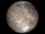 Rotation 3D de Ganymède, satellite de la planète Jupiter