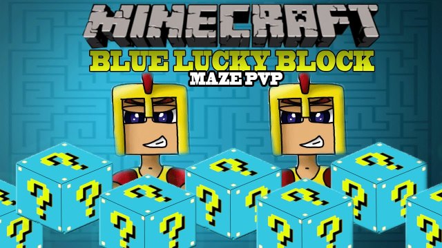 Minecraft BLUE LUCKY BLOCK - MAZE PVP #1