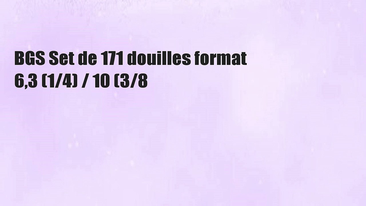 BGS Set de 171 douilles format 6,3 (1/4) / 10 (3/8