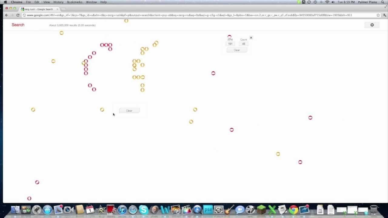 Google Easter Egg :: Zerg Rush Game