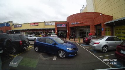 Dumb guy trying to park.