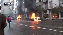 Milano - scontri al corteo No Expo, incendi e devastazioni