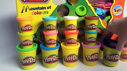 Download Video: Play Doh Mountain of Colours Playset Hasbro Toys Playdough Rainbow Shapes and Molds