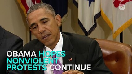 Obama Hopes Peaceful Protests Continue