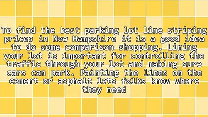 Compare Parking Lot Line Striping Prices In New Hampshire