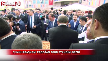 Cumhurbaşkanı Erdoğan, TOBB standını gezdi