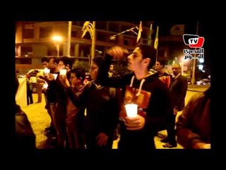 وقفة بالشموع في ذكرى «شهيد المدرعة» بالمنصورة