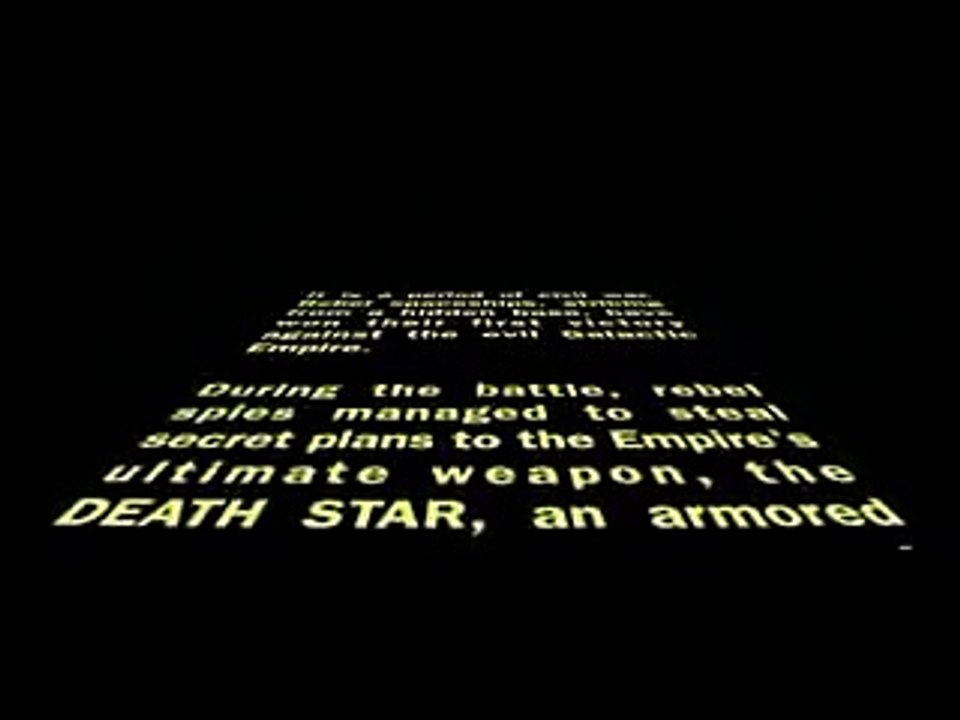 Star Wars original opening crawl - 1977