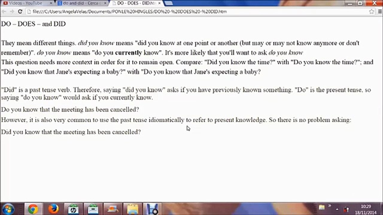 APRENDE INGLES MIENTRAS DUERMES: 20 - Do - Does & Did
