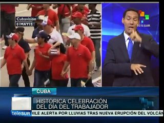 Cuba: presencia de los 5 héroes marca desfile del día del trabajador