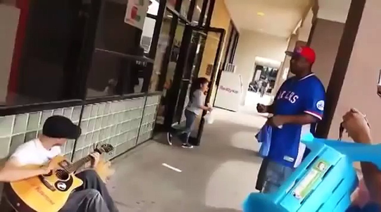 Two strangers join in on guys street performance, amazing jam session ensues