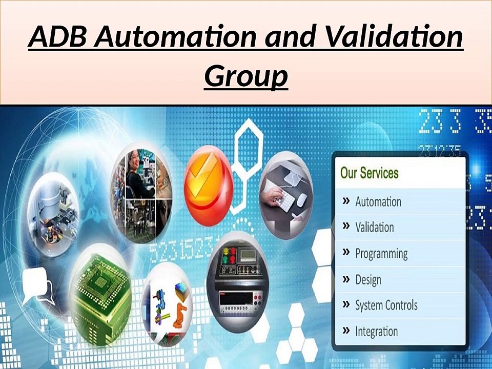 ADB Automation and Validation Group Presents a Control Systems Design