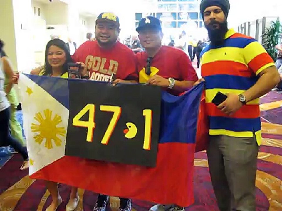 Deze Pacquiaofans zijn al zeker dat Mayweather zijn eerste nederlaag als prof zal incasseren