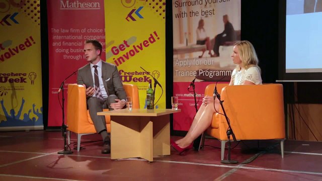 Patrick J. Adams (Suits) takes unexpected call from girlfriend Troian Bellisario at UCD, Dublin