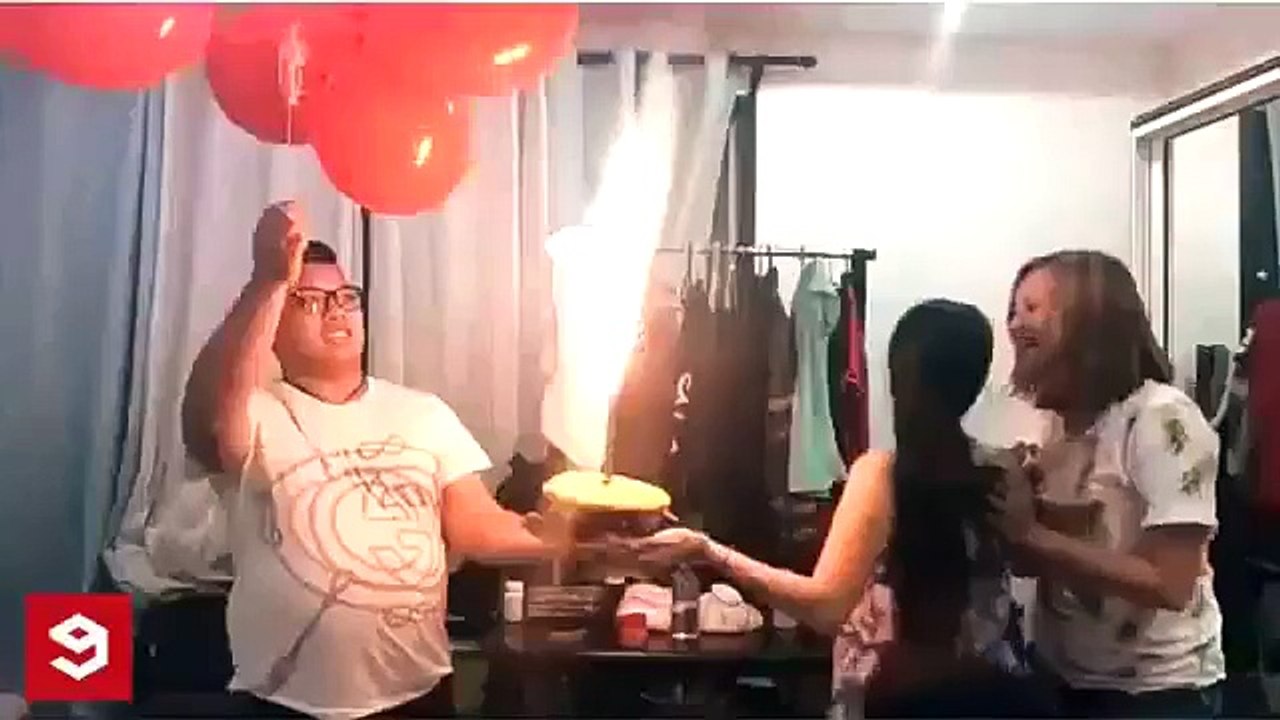 Helyum gazı dolu balon bomba gibi patladı