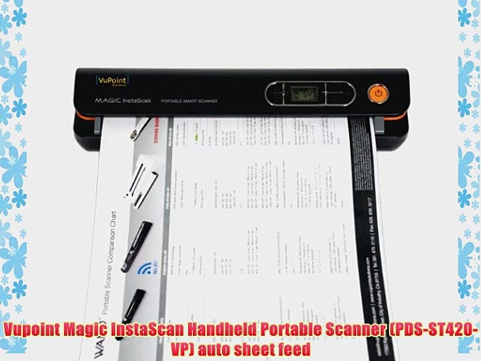 Vupoint Magic InstaScan Handheld Portable Scanner (PDS-ST420-VP) auto sheet feed