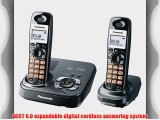 Panasonic Dect 6.0 Expandable Titanium Digital Cordless Answering System - Dual Handset System