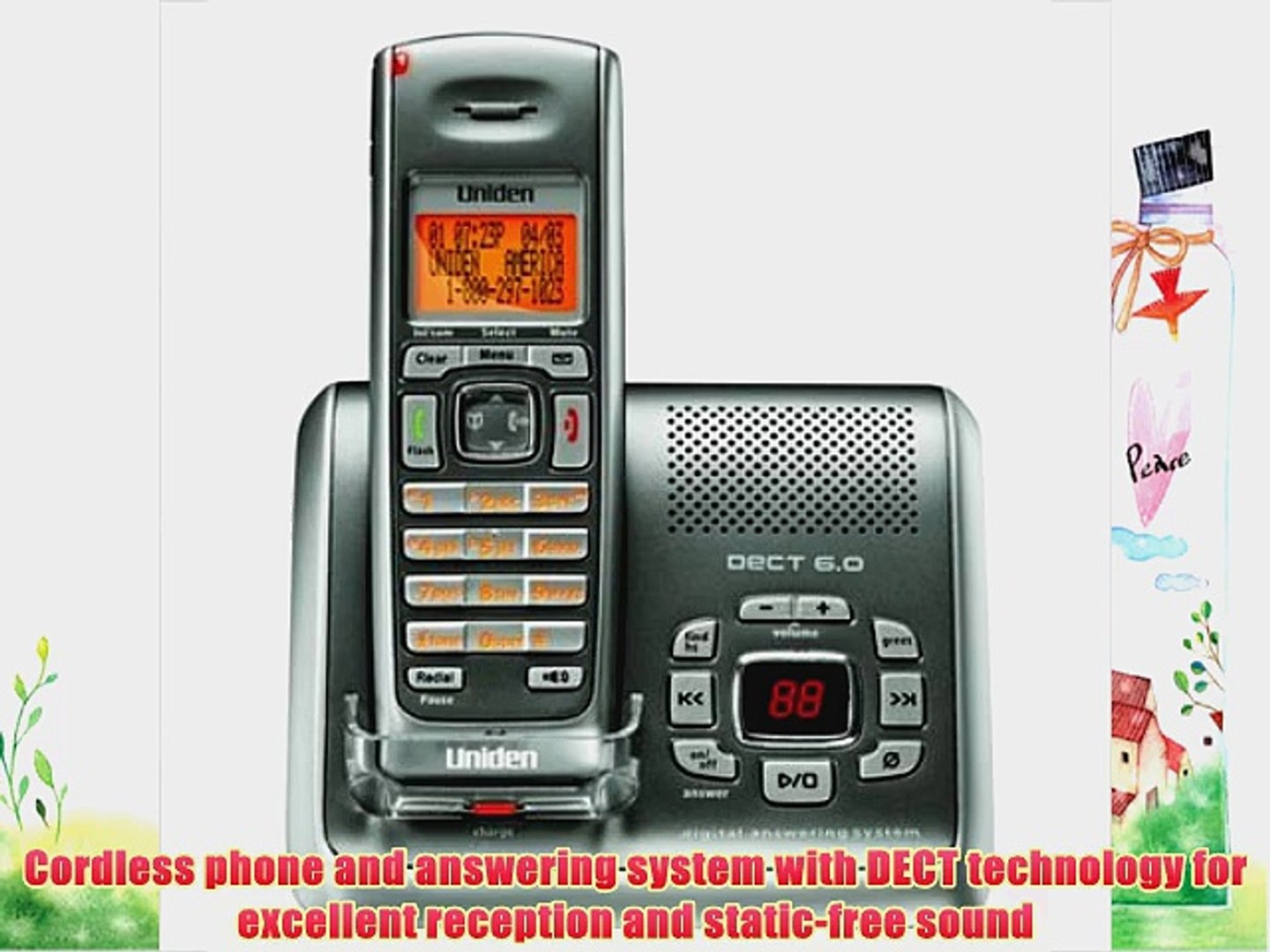 Uniden Dect2080 Dect 6 0 Cordless Phone Digital Answering System