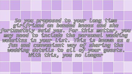 An Appealing Personal Wedding Websites