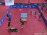 Amazing rally during table tennis doubles match