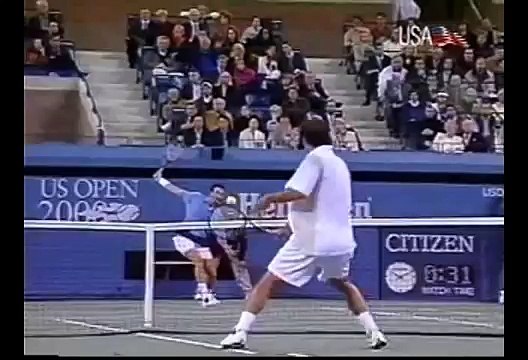 Sampras vs Krajicek in Us Open 2000: serve and volley battle!!!!!