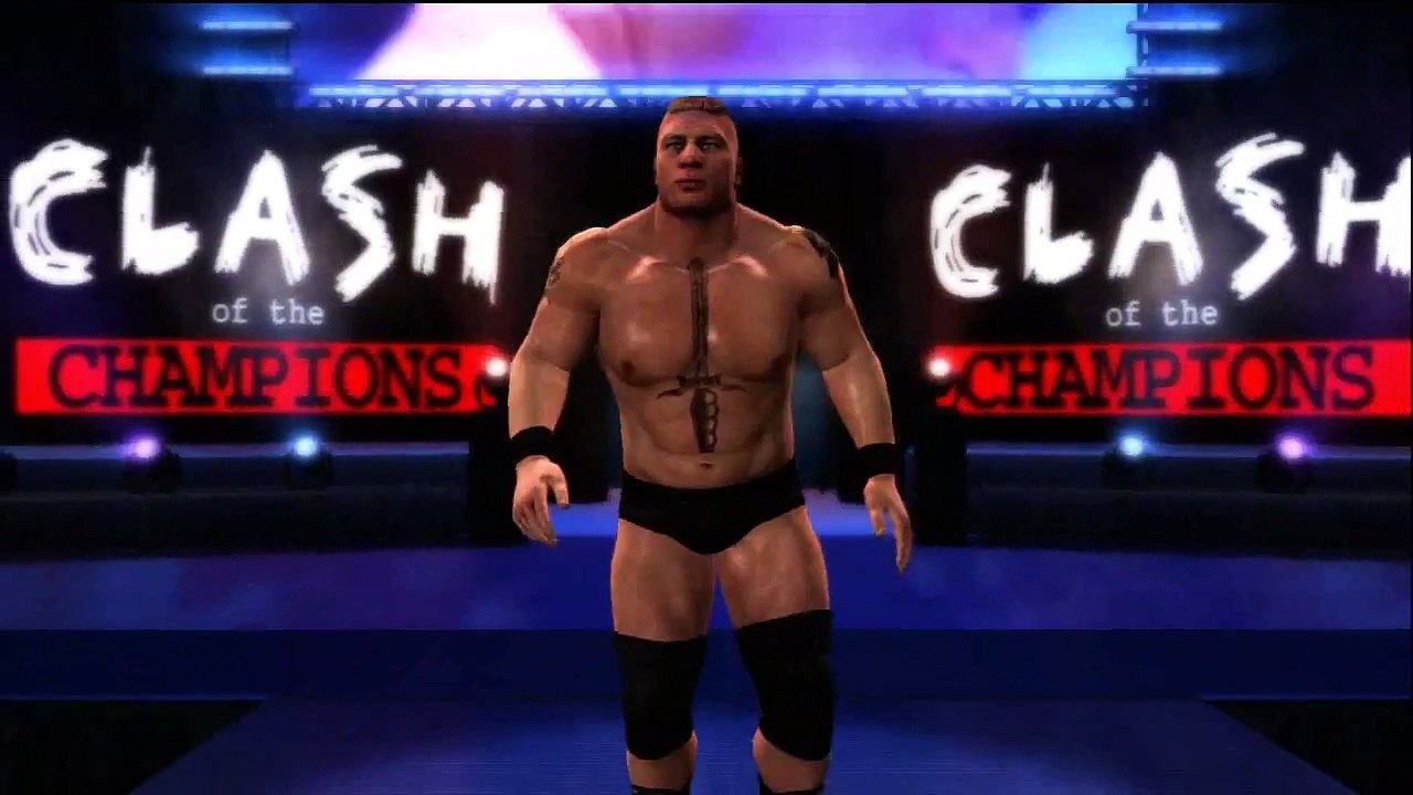 WWE 12 Gameplay: Brock Lesnar vs. Edge at Clash of the Champions (Xbox 360)