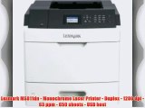 Lexmark MS811dn - Monochrome Laser Printer - Duplex - 1200 dpi - 63 ppm - 650 sheets - USB
