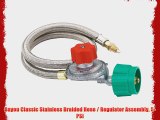 Bayou Classic Stainless Braided Hose / Regulator Assembly 5-PSi