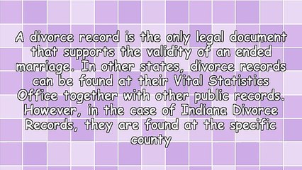 Indiana Divorce Records Free Online