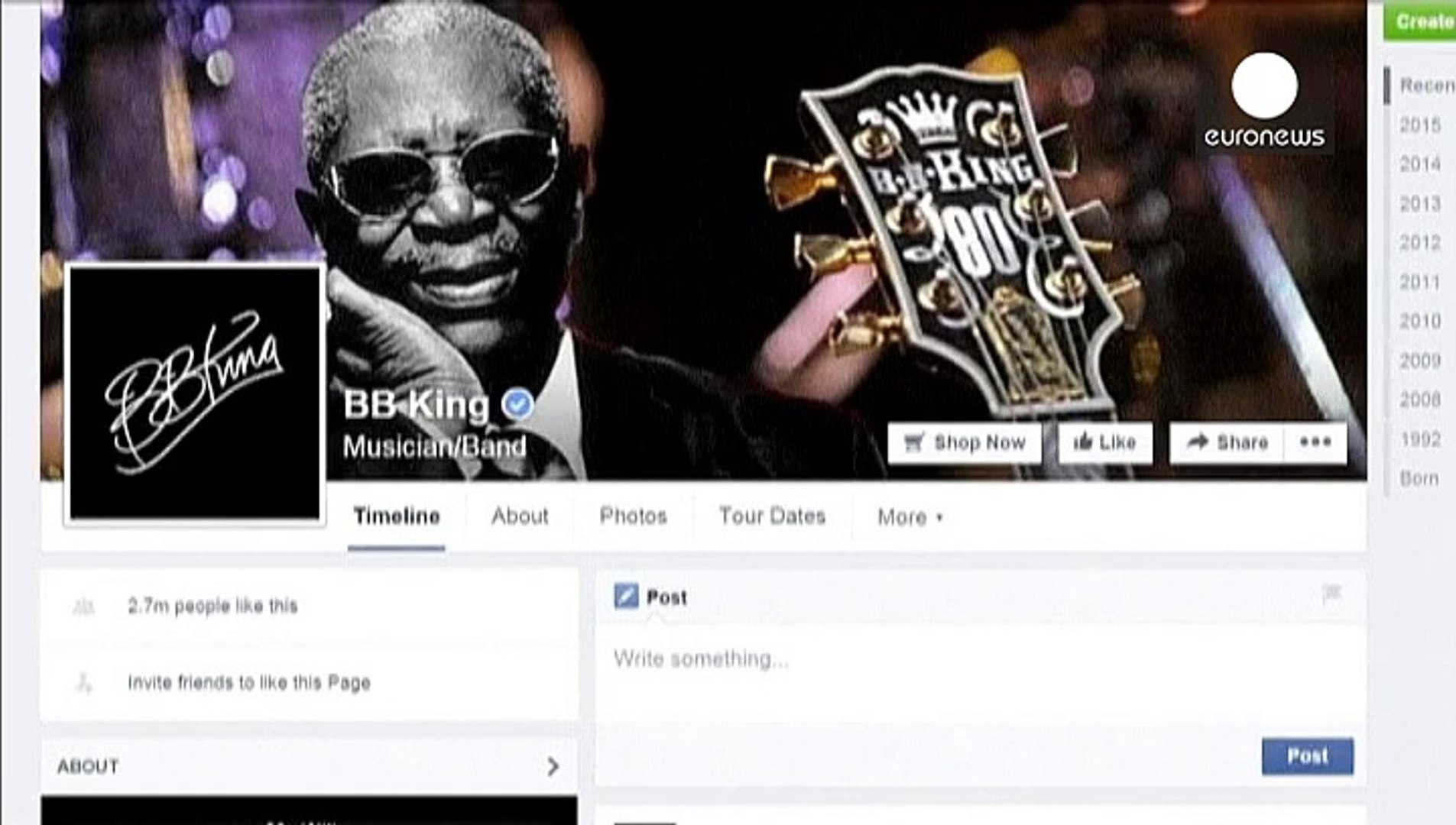 ⁣Бі Бі Кінґ хворий, але не в лікарні