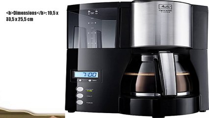 Melitta 100801 BK Optima Timer Cafetière à filtres