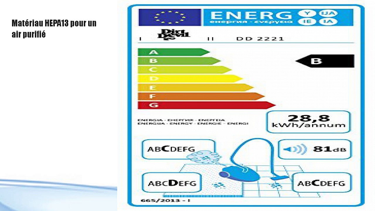 Dirt Devil DD 2221-3 Aspirateur sans Sac Cyclonique