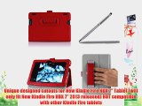 ProCase New Kindle Fire HDX 7 Case with bonus stylus pen - Flip Stand Leather Folio Cover for