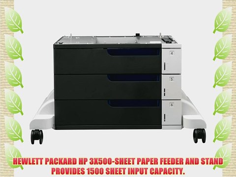 HEWLETT PACKARD HP 3X500-SHEET PAPER FEEDER AND STAND PROVIDES 1500 SHEET INPUT CAPACITY.