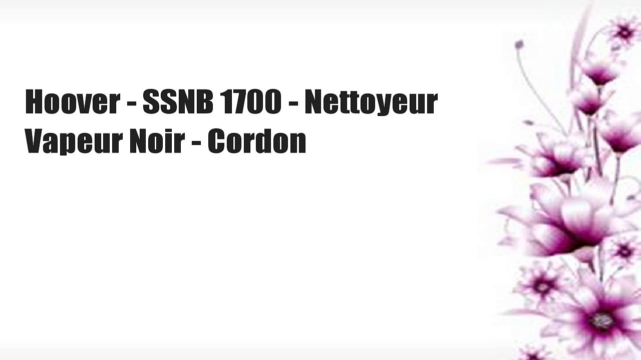 Hoover - SSNB 1700 - Nettoyeur Vapeur Noir - Cordon