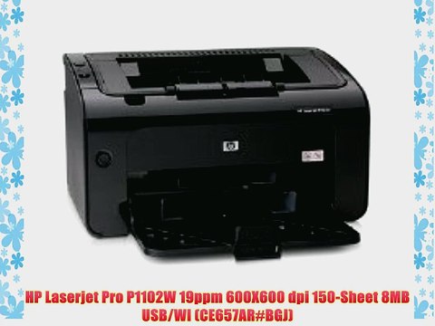 HP Laserjet Pro P1102W 19ppm 600X600 dpi 150-Sheet 8MB USB/WI (CE657AR#BGJ)