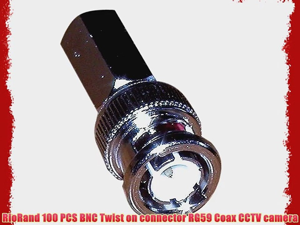RioRand 100 PCS BNC Twist on connector RG59 Coax CCTV camera