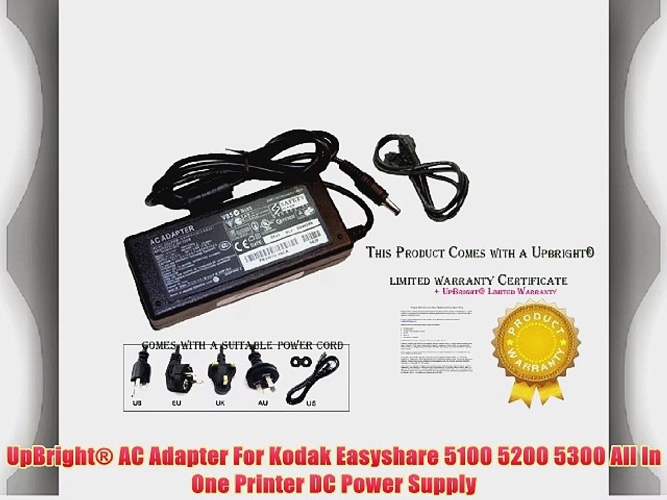 UpBright? AC Adapter For Kodak Easyshare 5100 5200 5300 All In One Printer DC Power Supply
