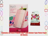 [Printer Paper SET] New LG Pocket Photo Printer 3 PD251 [Pink] (Follow-up model of PD241T PD239)