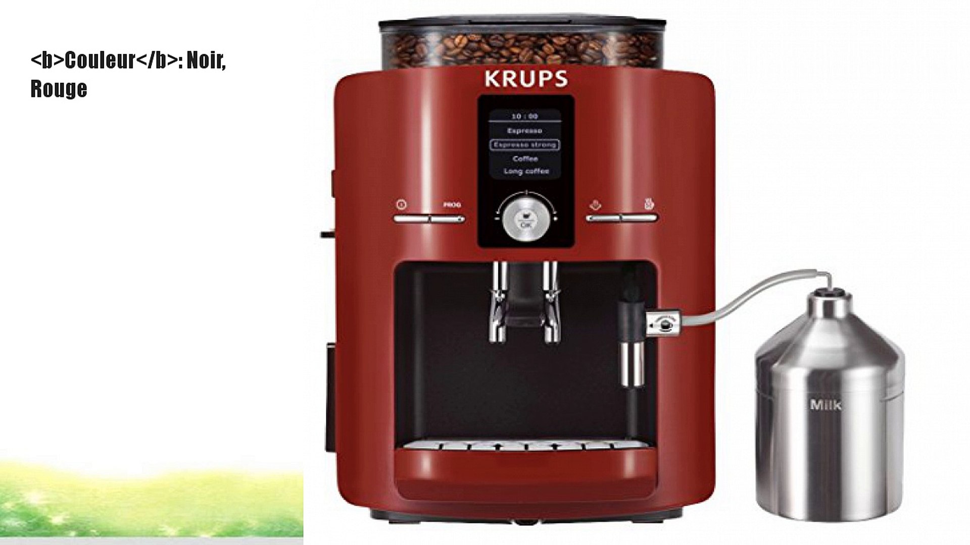 Krups EA 8255 Machine à espresso Piano Rouge/noir - video Dailymotion