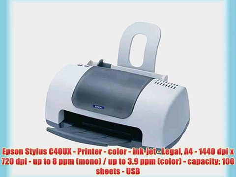 Epson Stylus C40UX - Printer - color - ink-jet - Legal A4 - 1440 dpi x 720 dpi - up to 8 ppm