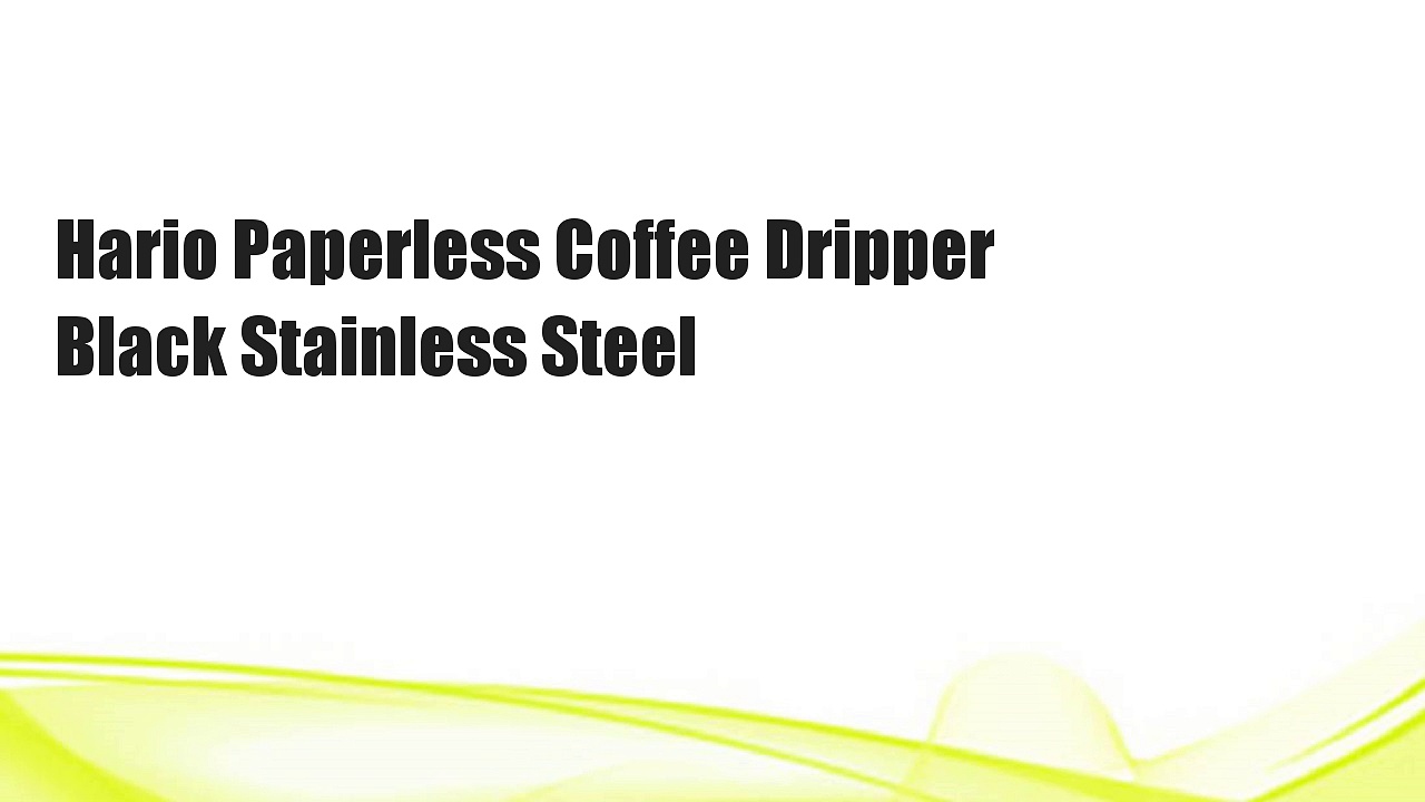 Hario Paperless Coffee Dripper Black Stainless Steel