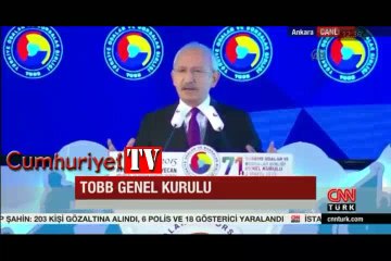 Kılıçdaroğlu TOBB konuşması: "Söyleyeceğiz de burada değilsin Başbakan"