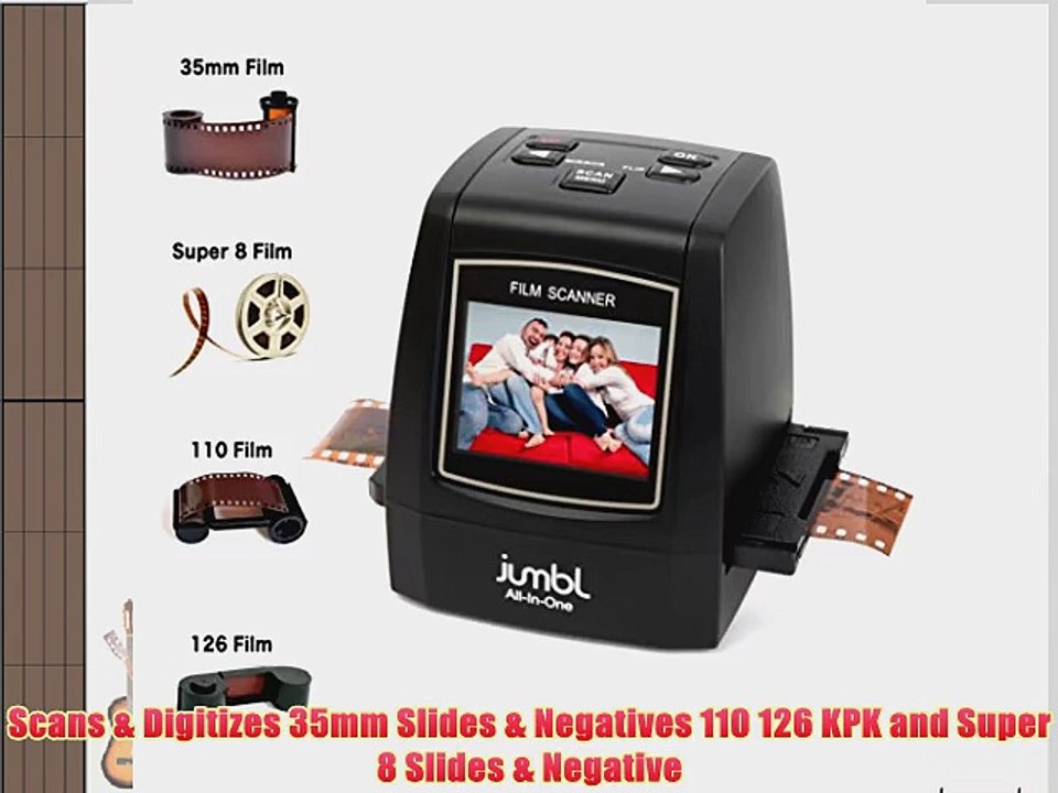 Jumbl High-Resolution 22MP All-In-1 Scanner/Digitizer - Converts 35mm Negative Films 35mm Slides