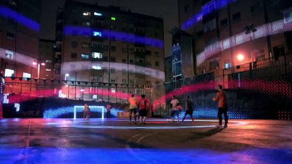 Le terrain de foot interactif avec drône !