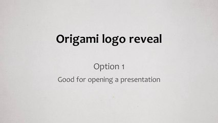 After Effects Project Files - Origami Logo Reveal on White - VideoHive 9516428