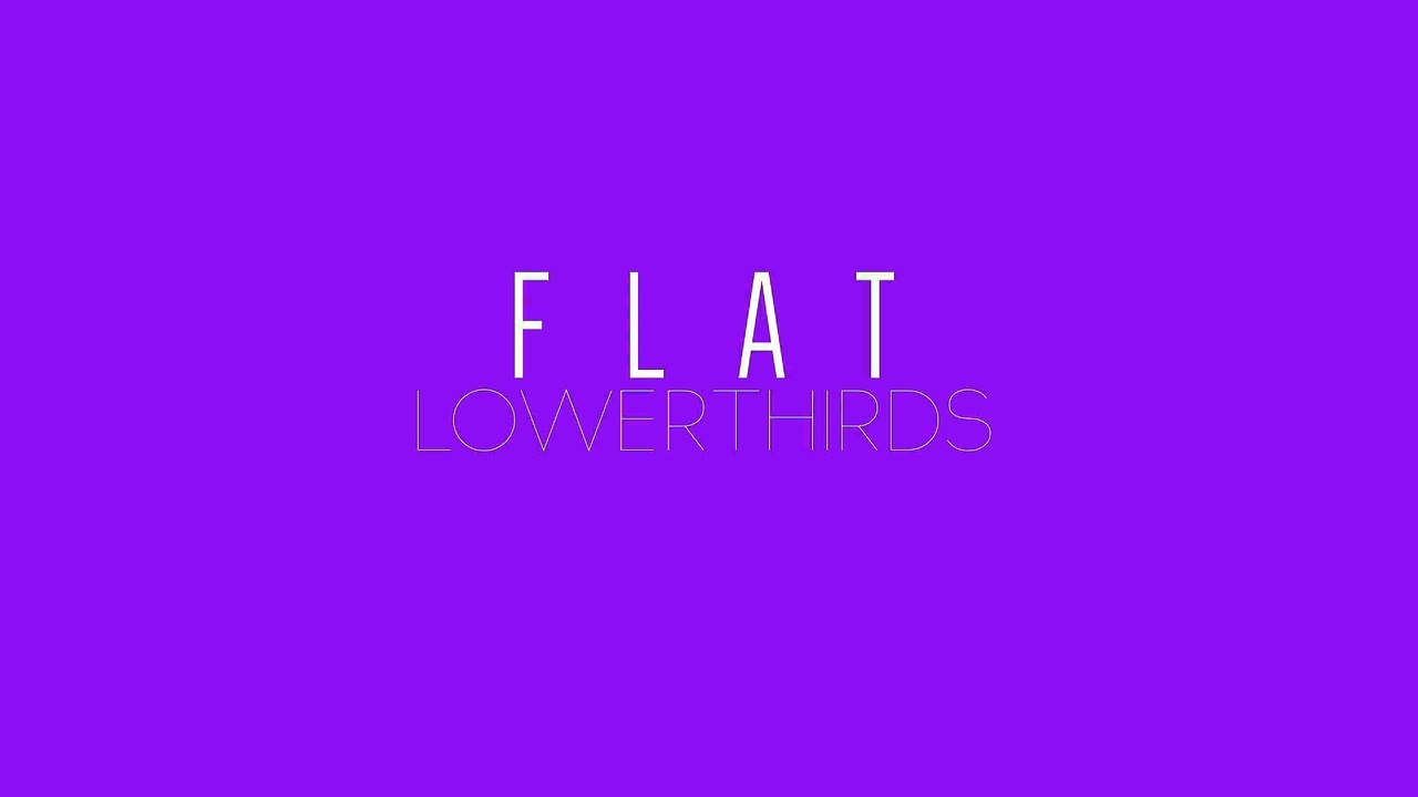 After Effects Project Files - Flat Lower Thirds - VideoHive 9536079