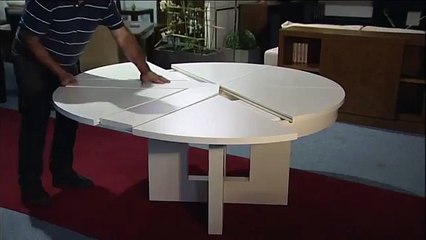 Mesa redonda extensible. Muebles Artenogal Sonseca (Toledo)